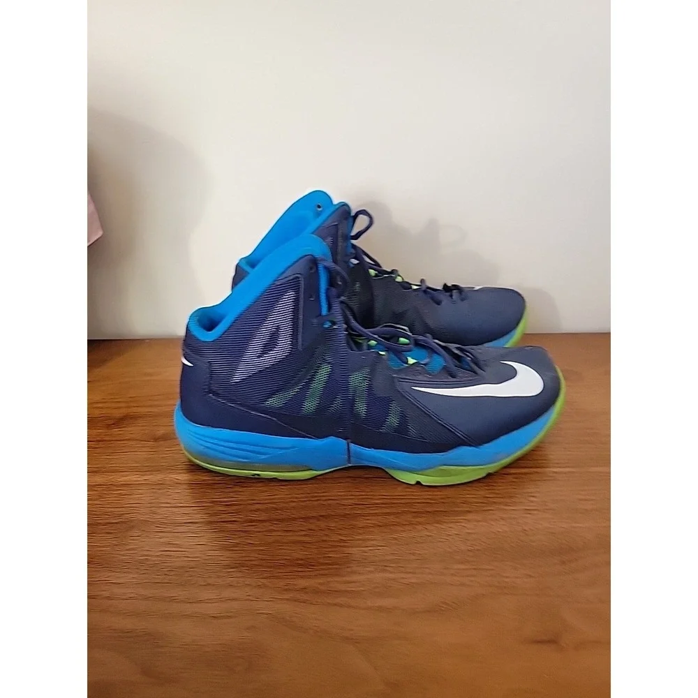 Nike Air Max Stutter Step 2 Mens Blue Green Basketball Shoes 653455-400 Size 11